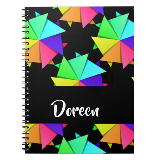 Farbiges gefaltetes Papiermuster Notizblock (Vorderseite)