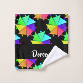 Farbiges gefaltetes Papiermuster Waschlappen