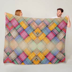 Farbiges geflochtenes Korbmuster-Fleece-Decke Fleecedecke