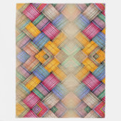 Farbiges geflochtenes Korbmuster-Fleece-Decke Fleecedecke (Vorderseite)