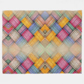 Farbiges geflochtenes Korbmuster-Fleece-Decke Fleecedecke (Vorderseite (Horizontal))