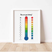Farbiges Gefühl Thermometer-Poster Poster