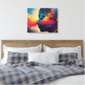 Farbiges Gehirn Leinwanddruck (Insitu (Schlafzimmer))