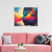Farbiges Gehirn Leinwanddruck (Insitu (Wohnzimmer))