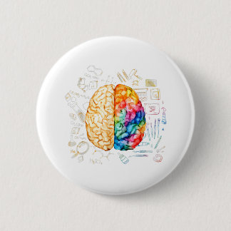 Farbiges Gehirn - Wissenschaft und Kunst - Neurowi Button
