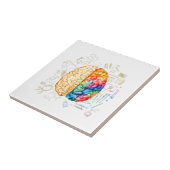 Farbiges Gehirn - Wissenschaft und Kunst - Neurowi Fliese (Seite)