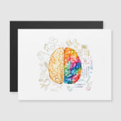 Farbiges Gehirn - Wissenschaft und Kunst - Neurowi Magnetkarte (Vorne/Hinten)