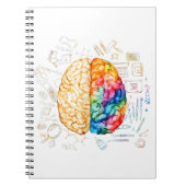 Farbiges Gehirn - Wissenschaft und Kunst - Neurowi Notizblock (Vorderseite)