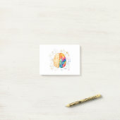 Farbiges Gehirn - Wissenschaft und Kunst - Neurowi Post-it Klebezettel (Auf Schreibtisch)