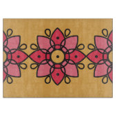 farbiges Gelb- und Rosatondesign für Zuhause Schneidebrett (Vorderseite)