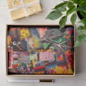 Farbiges, gemischtes Pop-Kunstsammlerpapier Seidenpapier (Geschenk)