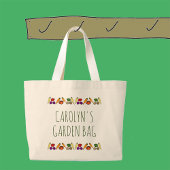 Farbiges Gemüse mit Ihrem Namen, Garten Jumbo Stoffbeutel