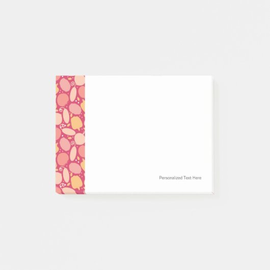 Farbiges Gemüsemuster Post-it Klebezettel (Vorderseite)