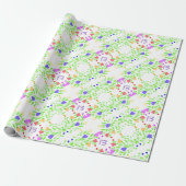 Farbiges Gemustertes Design Geschenkpapier (Ungerollt)