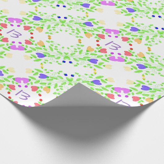 Farbiges Gemustertes Design Geschenkpapier (Ecke)