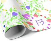 Farbiges Gemustertes Design Geschenkpapier (Rolleneckpunkt)