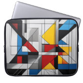 Farbiges Geometriechaos Laptopschutzhülle (Vorderseite)