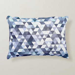 Farbiges geometrisch dreieckiges Mosaik: abstrakte Dekokissen