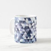 Farbiges geometrisch dreieckiges Mosaik: abstrakte Kaffeetasse (Vorderseite Links)