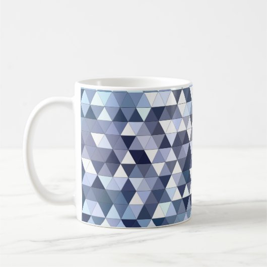 Farbiges geometrisch dreieckiges Mosaik: abstrakte Kaffeetasse (Links)