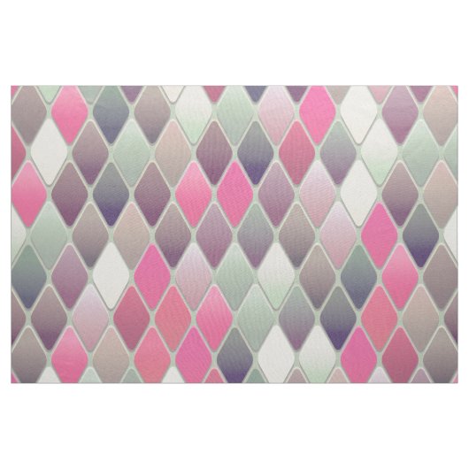 Farbiges geometrisches abstraktes Design, Elfenbei Stoff (Yard (91,4 cm))