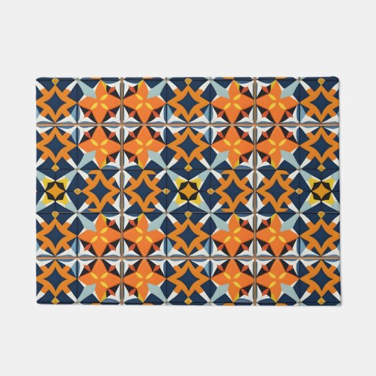 Farbiges geometrisches abstraktes Design Fußmatte (Vorderseite)