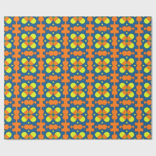 Farbiges geometrisches abstraktes Design Geschenkpapier (Flach)