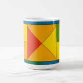 Farbiges geometrisches abstraktes Design Kaffeetasse (Mittel)