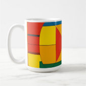 Farbiges geometrisches abstraktes Design Kaffeetasse (Links)