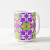 Farbiges geometrisches abstraktes Design Kaffeetasse (VorderseiteRechts)