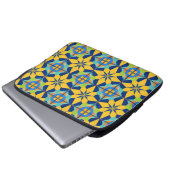 Farbiges geometrisches abstraktes Design Laptopschutzhülle (Vorne Knopf)