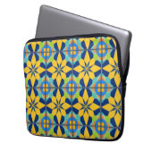 Farbiges geometrisches abstraktes Design Laptopschutzhülle (Vorderseite Links)