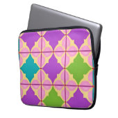 Farbiges geometrisches abstraktes Design Laptopschutzhülle (Vorderseite Links)