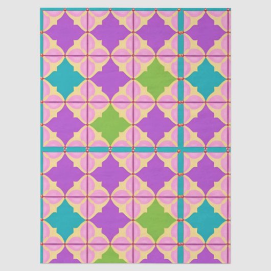 Farbiges geometrisches abstraktes Design Seidenpapier (Vorderseite)