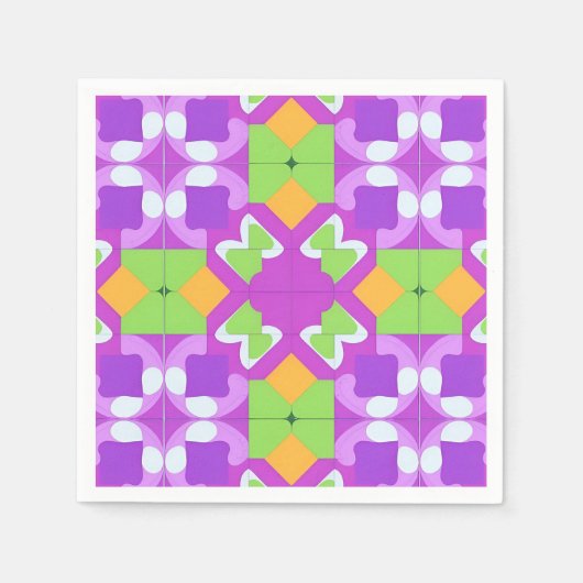 Farbiges geometrisches abstraktes Design Serviette (Vorderseite)