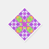 Farbiges geometrisches abstraktes Design Serviette (Ecke)