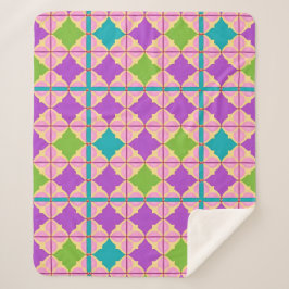 Farbiges geometrisches abstraktes Design Sherpadecke