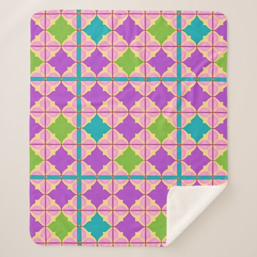 Farbiges geometrisches abstraktes Design Sherpadecke (Vorderseite)