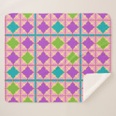 Farbiges geometrisches abstraktes Design Sherpadecke (Vorderseite (Horizontal))