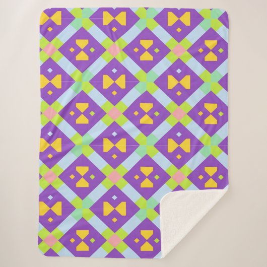 Farbiges geometrisches abstraktes Design Sherpadecke (Vorderseite)