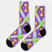 Farbiges geometrisches abstraktes Design Socken (Linkes Detail)