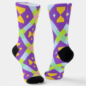 Farbiges geometrisches abstraktes Design Socken (Gewinkelt)
