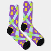 Farbiges geometrisches abstraktes Design Socken (Rechts)