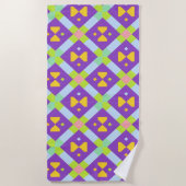 Farbiges geometrisches abstraktes Design Strandtuch (Vorderseite)