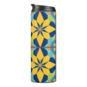 Farbiges geometrisches abstraktes Design Thermosbecher (Nach rechts gedreht)