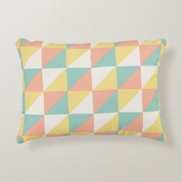 Farbiges geometrisches Abstraktes Dreieck-Muster Dekokissen