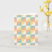 Farbiges geometrisches Abstraktes Dreieck-Muster Karte (Gelbe Blume)