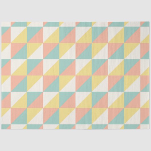 Farbiges geometrisches Abstraktes Dreieck-Muster Seidenpapier (Vorderseite)