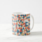 Farbiges geometrisches Abstraktes Muster Kaffeetasse (VorderseiteRechts)