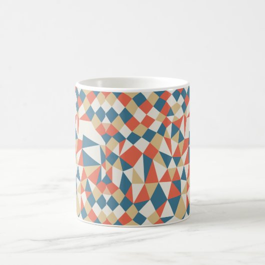 Farbiges geometrisches Abstraktes Muster Kaffeetasse (Mittel)